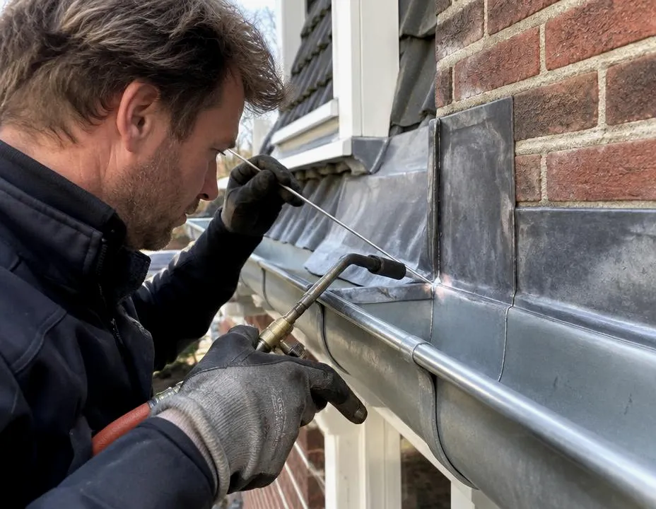 Nieuwe zinken goot